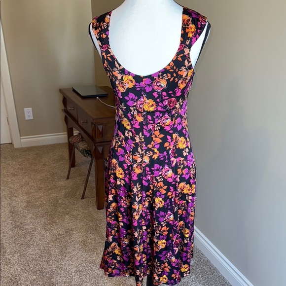 George Purple Black Sleeveless Midi Sundress - Picture 7 of 14